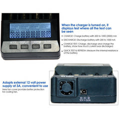 OPUS BT-C3100 Smart Smart Digital Intelligent 4-Slot Battery Charger, EU Plug, US Plug, UK Plug