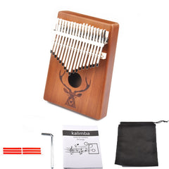 17-Tone Beginner Finger Piano Deer Head Kalimba Thumb Piano