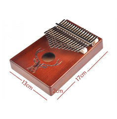 17-Tone Beginner Finger Piano Deer Head Kalimba Thumb Piano