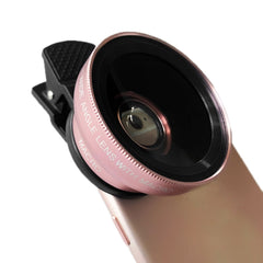 2 PCS 0.45X Ultra-Wide-Angle Macro Combination Mobile Phone External Lens With Clip