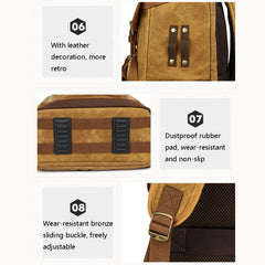 K-86 Casual Shoulder Camera Bag Contrast Waterproof Batik Canvas Single Digital Camera Photo Backpack