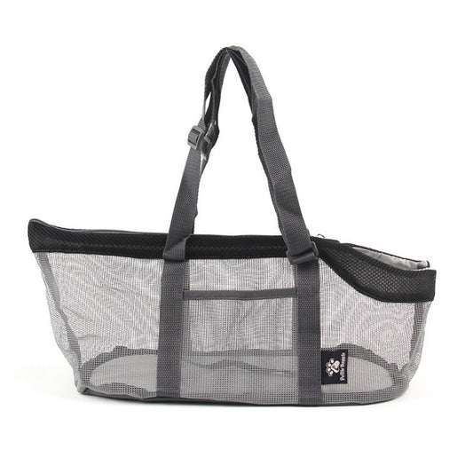 Pttie Baggie Panoramic Breathable Dog Outing Handbag, 0901A Grey + Black, 0901B Grey + Blue, 0901C Grey + Orange