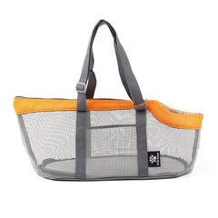 Pttie Baggie Panoramic Breathable Dog Outing Handbag, 0901A Grey + Black, 0901B Grey + Blue, 0901C Grey + Orange