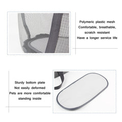 Pttie Baggie Panoramic Breathable Dog Outing Handbag, 0901A Grey + Black, 0901B Grey + Blue, 0901C Grey + Orange