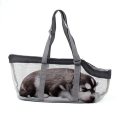 Pttie Baggie Panoramic Breathable Dog Outing Handbag, 0901A Grey + Black, 0901B Grey + Blue, 0901C Grey + Orange