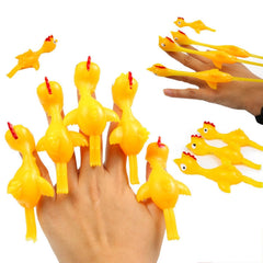 10 PCS Stretching Finger Ejection Turkey Sticky Tricky Toy, 10 PCS Turkey