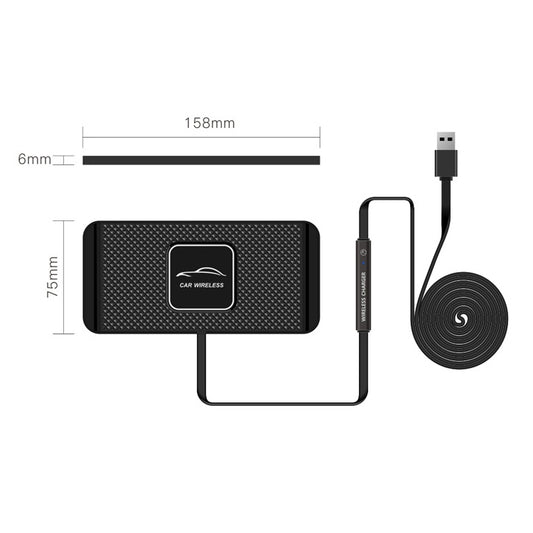 C1 15W Car Anti-Skid Mats Wireless Charger, C1 1m Cable