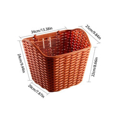 Bicycle Waterproof Basket with Cover Front Handlebar Bike Basket, Black, Brown, Grey