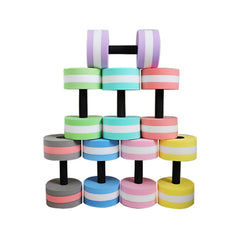 1pair Water Floating Dumbbell EVA Foam Swimming Pool Exercise Adjustable Dumbbell