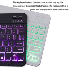 78 Keys 10 Inch RGB Colorful Backlit Bluetooth Keyboard For Mobile Phone / Tablet