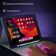78 Keys 10 Inch RGB Colorful Backlit Bluetooth Keyboard For Mobile Phone / Tablet
