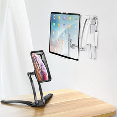 PB-41E Desktop Phone Tablet Lazy Folding Stand, Black, Silver