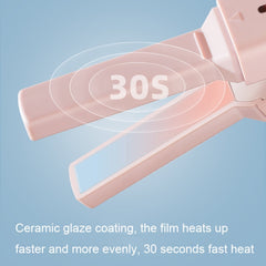 GLS-006 Dual-use Mini electric Splint for Straight and Curly Hair, Cherry Pink, Fresh green