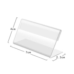 10 PCS Mini Clear Acrylic Sign Display Stand Label Holder