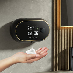 W2 Wall-mounted USB Charging Automatic Foam Soap Dispenser With Time Temperature Display