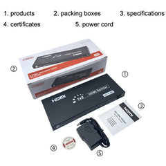 FJGEAR SM4K108 8 Ports HDMI Splitter 4K HD Audio And Video Splitter EU Plug, SM4K108