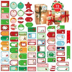 1set 72pcs/set Christmas Stickers Gift Bag Packaging Box Closure Stickers
