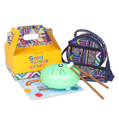 Shuffle SD-5 5.5 Inch Steel Tongue Carefree Empty Drum Percussion Instrument, Shuffle Yellow, Shuffle Pink, Shuffle Purple, Shuffle Green