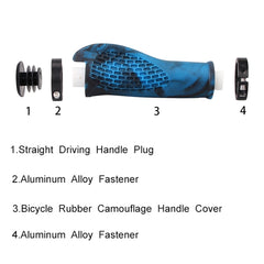 MZYRH 1pair Mountain Bike Bicycle Handlebar Grips Protective Covers, MZYRH White and Blue, MZYRH Black and Yellow, MZYRH Dark Green, MZYRH  Black and Red, MZYRH  Black and White, MZYRH  Black Blue
