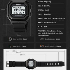 SKMEI 1875 Men Outdoor Electronic Watch Timing Multi-Functional Watch, Style: