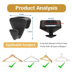 10pcs Triangle Clothes Hanger Hook Connection Hook Space Saving Connectors
