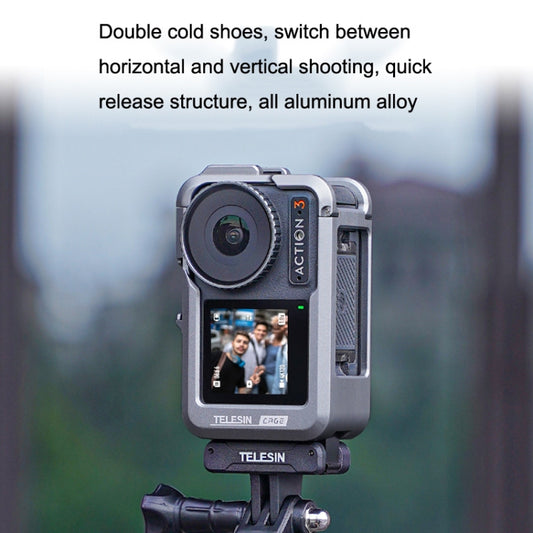For DJI Osmo Action 3 TELESIN OA-FMS-004 Motion Camera Metal Rabbit Cage Protection Frame