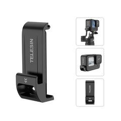For GoPro Hero11 Black / HERO10 Black /9 Black TELESIN Weather-resistant Side Cover Easy Removable Charging Cover Port