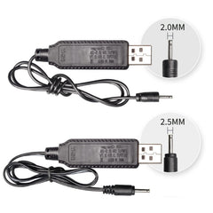 10pcs 3.7V IC Circuit Protection Lithium Battery USB Straight Head Charging Cable