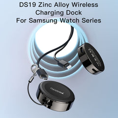 Yesido DS19 For Samsung Smart Watch Portable Charger Dual Input Port Magnetic Wireless Charger