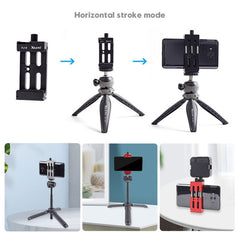 XILETU XJ-8 Aluminum Alloy Camera Head Tripod Mobile Phone Clip