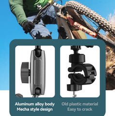TELESIN  Aluminum Alloy Crab Claw Handlebar Tube Clamp For Sports Camera Mobile Phones, Aluminum Alloy