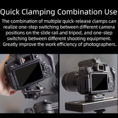 XILETU  PQ-38 Quick Release Plate Base Tripod Slider Mount Adapter, PQ-38 Quick Release Plate