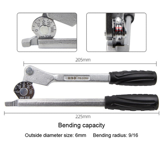 Manual Stainless Steel Pipe Iron Tube Bender Air Conditioner Copper Pipe Aluminum Pipe Bender