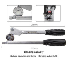 Manual Stainless Steel Pipe Iron Tube Bender Air Conditioner Copper Pipe Aluminum Pipe Bender