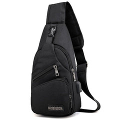 MeiJieLuo Simple Men Chest Bag Sports Youth Shoulder Crossbody Bag