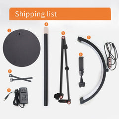 LED Half Moon Beauty Lamp Manicure Eyebrow Tattoos Eyelash Fill Light