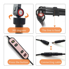 LED Half Moon Beauty Lamp Manicure Eyebrow Tattoos Eyelash Fill Light