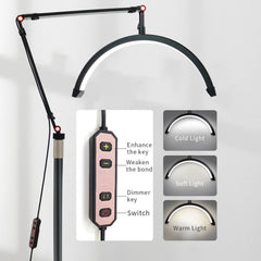 LED Half Moon Beauty Lamp Manicure Eyebrow Tattoos Eyelash Fill Light