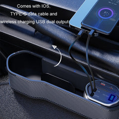 Digital Display Multifunctional Super Fast Charging Car Seat Gap Storage Box