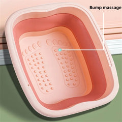 15L Foldable Foot Bath Bucket Foot Massage Wash Basin, Without Lid Gray, Without Lid Pink, Without Lid Green, With Lid Pink, With Lid Green