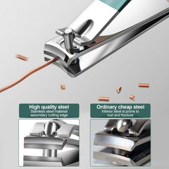 4pcs /Set Stainless Steel Nail Knife Set Household Portable Rotating Bag Nail Cutting Tool, Light Pink, Dark Green