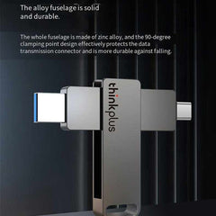 Lenovo Thinkplus MU110 USB3.2+Type-C Dual Interface Rotation Flash Drive