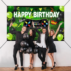 180x110cm Game Console Theme Birthday Background Birthday Party Decoration Banner