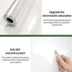 Latex Paint Wall Decoration Static Stickers Children Room Home Self-adhesive Wall Stickers Static Wall Protection Film, 45cmx5m