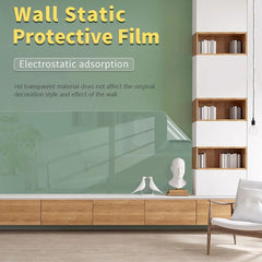 Latex Paint Wall Decoration Static Stickers Children Room Home Self-adhesive Wall Stickers Static Wall Protection Film, 45cmx5m