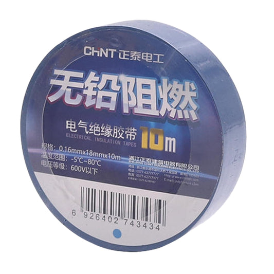 CHINT Electrical Tape Waterproof PVC Wire Insulation Tapes, 10m Blue, 10m Black, 10m White, 20m Blue, 20m Black, 20m White