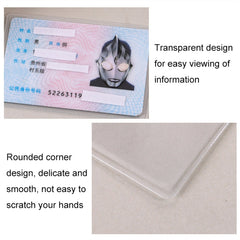 10pcs Transparent Antimagnetic Spoof Avatar ID Card Cover, Ultraman, Spider-Man, Black, Purple, Sakura, Batman