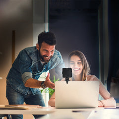 W64 64LEDs Video Conferencing Mobile Laptop Live Fill Light Photography Pocket Lamp, Clip Set, Clip+Tripod Set