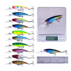10colors /Set HENGJIA MI103 Diving Minnow Dummy Bait Biomimetic Lua Hard Lure