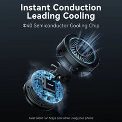 TELESIN Magnetic Phone Cooler Radiator For Live Streaming, With Wireless Charging, Without Wireless Charging